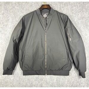 Outdoor Jacket Men's XL Black Bomber Jacket Full Zip Utility Lightweight